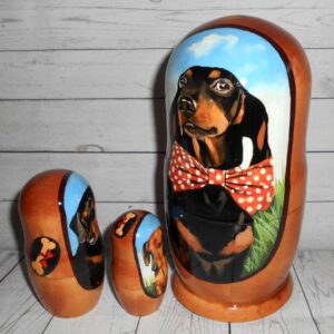 Dachshund dash nesting Doll Babooshki s