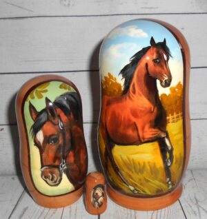 Running Horsy small nesting Doll Babooshki s
