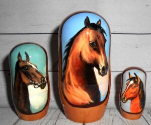 Running Horsy II small nesting Doll Babooshki s