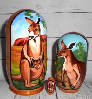 Kangaroo small nesting Doll Babooshki s