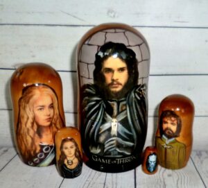 Game of Thrones III Babushka small  Babushka Matryoshka nesting Doll  Babooshki Babushkas