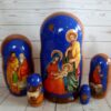 Nativity over blue sky nesting Doll Babooshki s