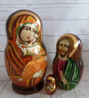 Our Lady and Saints 5-set nesting Doll Babooshki s