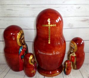 Our Lady of Vladimir 5-set nesting Doll Babooshki s
