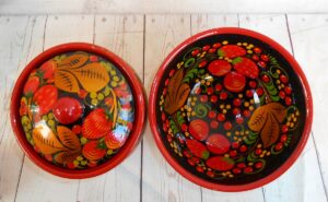 Khokhloma Large Sugar & Candy Bowl with 2 spoons III - 2