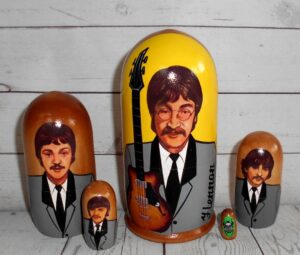 Beatles small Babushka Matryoshka nesting Doll Babooshki Babushkas