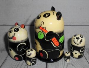 MINI Funny Panda mini 5-set TINY nesting Doll Babooshki s