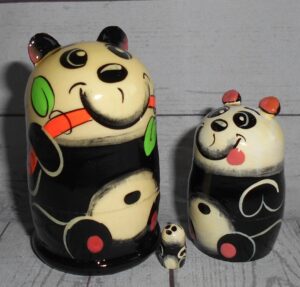 MINI Funny Panda mini 5-set TINY nesting Doll Babooshki s