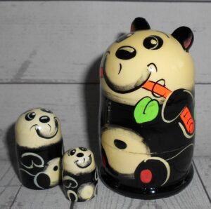 MINI Funny Panda mini 5-set TINY nesting Doll Babooshki s