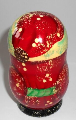 Santa with Teddy bear korobnick small nesting Doll Babooshki s