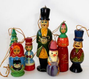 Santa with Nutcracker Large korobnick nesting Doll Babooshki s