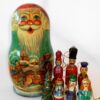 Santa blue Troyka Large korobnick nesting Doll Babooshki s