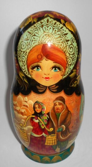 Date by the Well Large korobnick nesting Doll Babooshki s