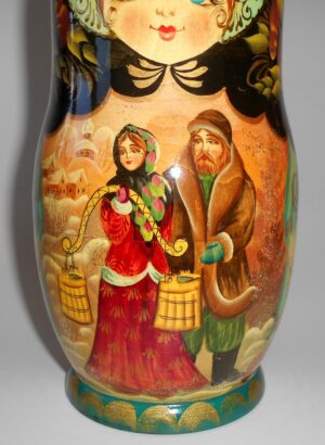 Date by the Well Large korobnick nesting Doll Babooshki s