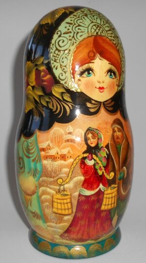 Date by the Well Large korobnick nesting Doll Babooshki s