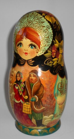 Date by the Well Large korobnick nesting Doll Babooshki s
