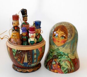 Father Frost Fairy Tale Large korobnick nesting Doll Babooshki s