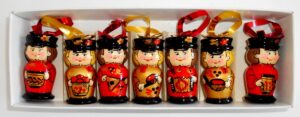 Christmas décor village boys 7-set Babushka Matryoshka nesting Doll Babooshki Babushkas BOX SET