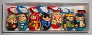 Christmas décor seven trades 7-set Babushka Matryoshka nesting Doll Babooshki Babushkas BOX SET