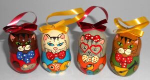 Christmas décor funny animals 7-set nesting Doll Babooshki s BOX SET
