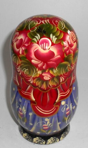 Girl with Winter Scene korobnick MEDIUM nesting Doll Babooshki s
