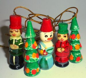 Girl with sleigh bear korobnick small nesting Doll Babooshki s