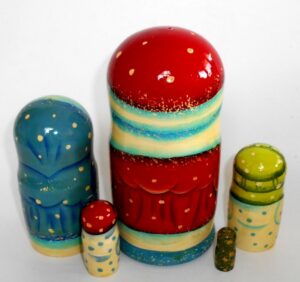Santa with 2 snowmen nesting Doll Babooshki s