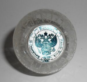 Clear glass egg small with flowers - 2