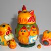 Mini Funny Chicken 5-set Babushka Matryoshka nesting Doll Babooshki Babushkas