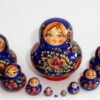 MINI in blue and red 10-set TINY nesting Doll Babooshki s