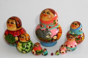 MINI with Bunny 10-set TINY nesting Doll Babooshki s