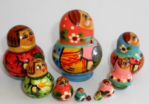 MINI with Bunny 10-set TINY nesting Doll Babooshki s