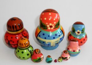MINI with Bunny 10-set TINY nesting Doll Babooshki s