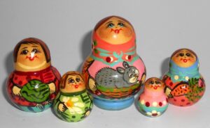 MINI with Bunny 10-set TINY nesting Doll Babooshki s
