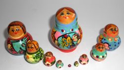 MINI with baby 10-set TINY Babushka Matryoshka nesting Doll Babooshki Babushkas