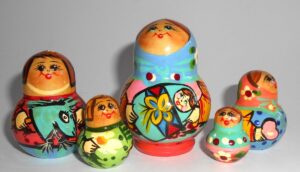 MINI with baby 10-set TINY nesting Doll Babooshki s