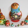 MINI with rabbit 10-set TINY Babushka Matryoshka nesting Doll Babooshki Babushkas