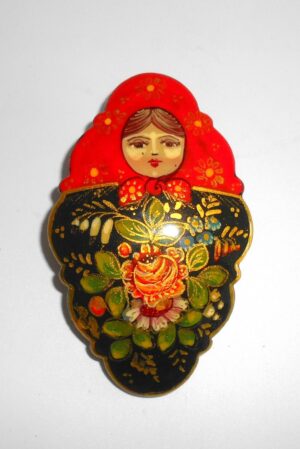 Hairclip "Rose" Babushka Matryoshka Babooshki Babushkas