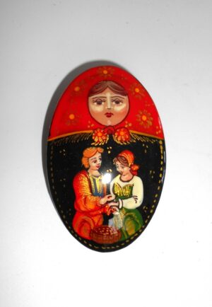 Hairclip "Village date" Babushka Matryoshka Babooshki Babushkas