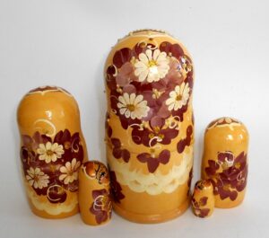 Perl girl in coffee dress nesting Doll Babooshki s