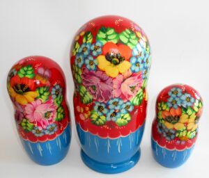 GIANT Ksenia in red huge 10-set nesting Doll Babooshki s