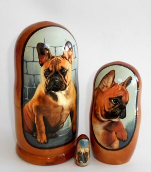 Bulldog nesting Doll Babooshki s