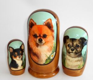 Small doggies nesting Doll Babooshki s