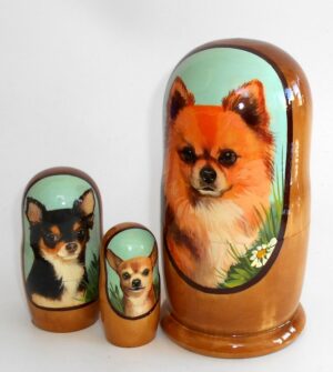 Small doggies nesting Doll Babooshki s
