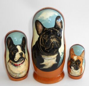French bulldog II nesting Doll Babooshki s