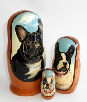 French bulldog II nesting Doll Babooshki s