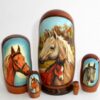 Horsy with foal small nesting Doll Babooshki s