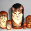 Ginger kitty small nesting Doll Babooshki s