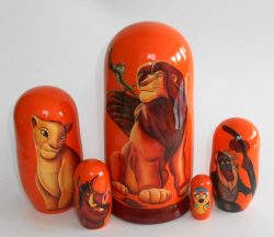 Lion King Babushka matryoshka nesting Doll Babooshki Babushkas