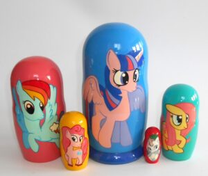 My little Pony Babushka matryoshka nesting Doll Babooshki Babushkas